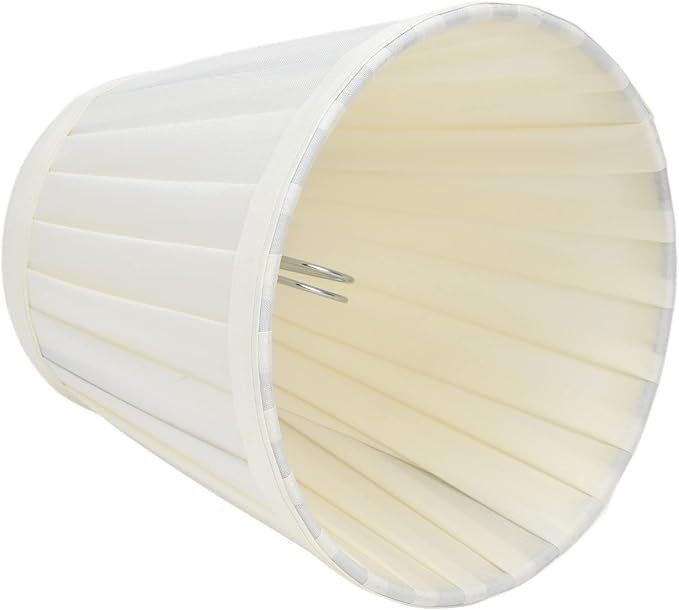Small Lamp Shades Set of 2, 3.6x5.6x5.1 Inches Pleated Fabric Sconce Lampshades Modern Clip On Chandelier Shades Cover for E14 Bulb, Table Lamps, Floor Lamps (Cream)