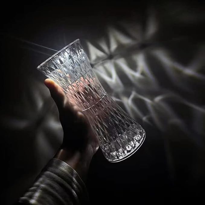 Crystal Lamp, Crystal Table Lamp Rose Crystal Lamp USB Diamond Table Lamp 16 Color Changing Touch Crystal Lamp (G)