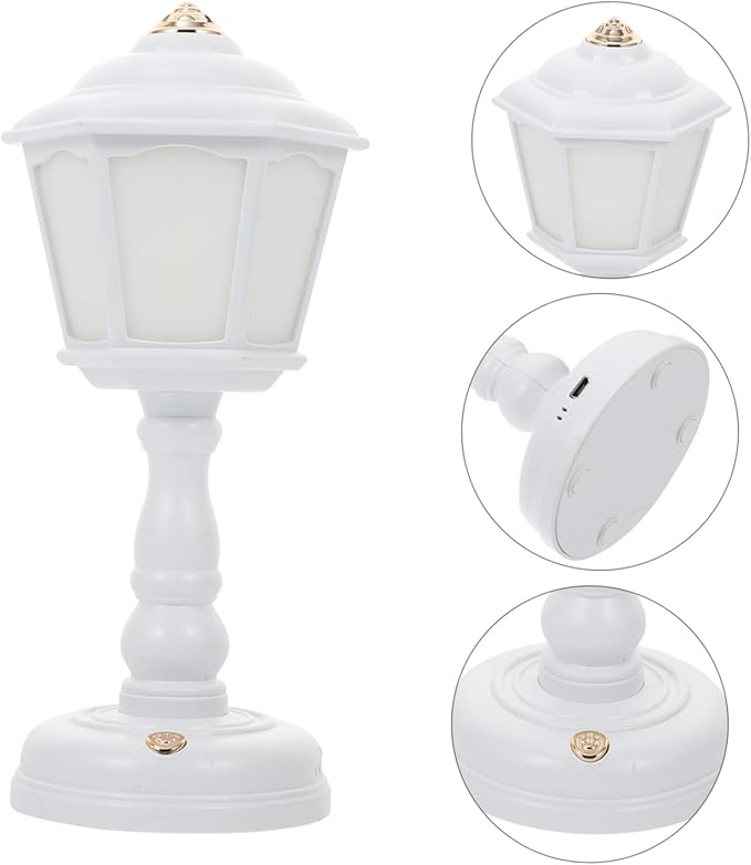 Lamp Dimmable Nightstand Light Retro Mini Lamp USB Charging Vintage Palace Lantern Decor