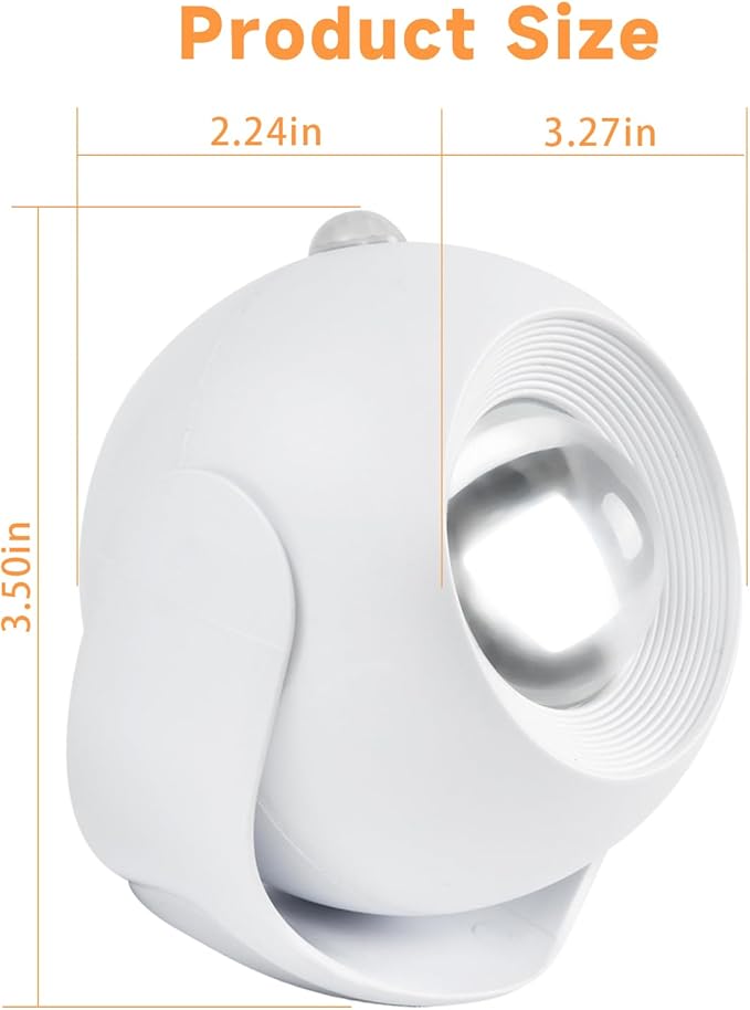Sunset Lamp Projector, 11 Colors Changing Motion Activated Sensor RGB Lights with Button Switch Control, USB Recharging & Battery Power 350° Rotation Night Light, Led Lights for Bedroom Decor (White)