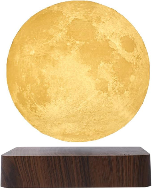 Magnetic levitation Moon lamp, Night Light, Ambient Light, Bedside Table lamp, Three Color Adjustment, Decorative Ornaments, can be Used as Holiday Gifts