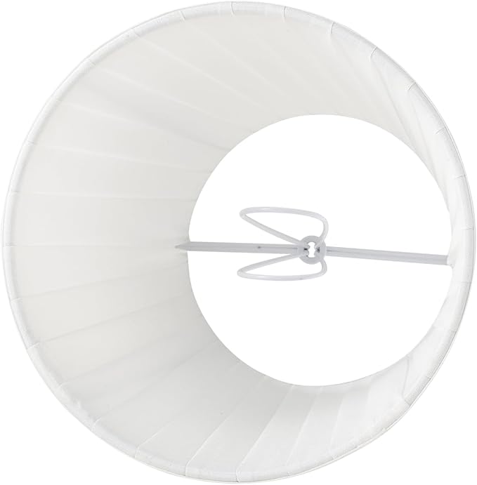 5 Pack White Silk Pleated Chandelier Shades, 4" Top x 6" Bottom x 6" High, 4x6x6 Inch Clip On E12 Bulb, Pendant Light Wall Sconce Lamp Shade, Silk-Pleat Handmade Barrel Lampshades Covers(Large Size)