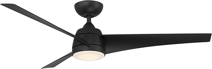 WAC Lighting F-070L-MW Sonoma - 3-Blade Smart Ceiling Fan with Light Kit and Remote Control In Contemporary Style-13.25 Inches Tall and 56 Inches Wide, Finish Color: Matte White