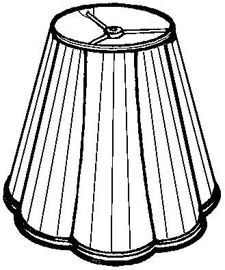 Royal Designs, Inc. BS-754W-13EG Bottom Scallop Gather Pleat Basic Lamp Shade, 5 x 13 x 8.75, Eggshell