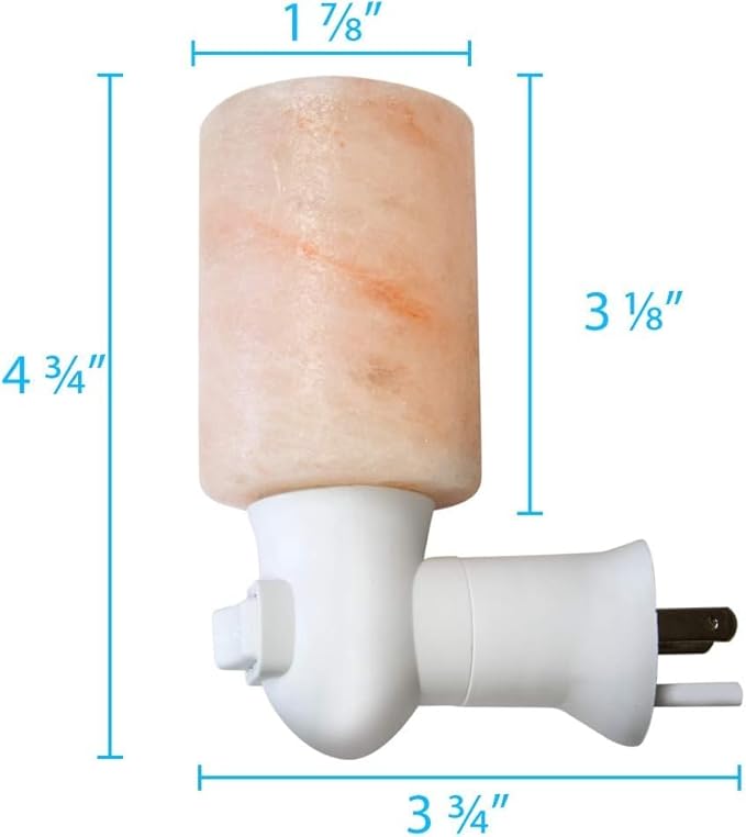 4 Pieces Himalayan Salt Lamp Plug in Night Light Salt Lamp, 360 Degree Adjustable Wall Plug for Bedroom Night Light