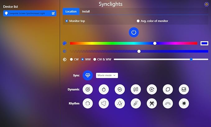 Monitor LED Backlights, RGB Screen Desk Light PC, Computer Light Bar Behind Monitor, LEDs for Desk Gaming, USB Port, LED Strip Lights That Sync with Screen Color or Music(27 inches)
