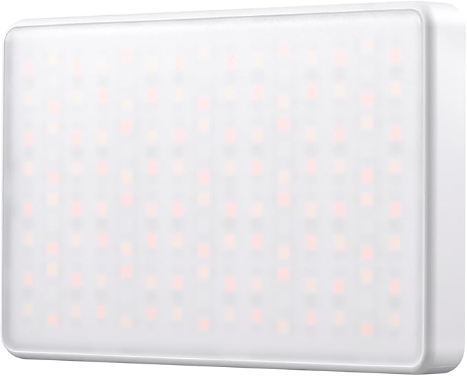 Godox RGB LED Light & Magnetic Wireless Power Bank (White), Pocket Panel 1800–10000K, CRI 95/TLCI 97, Bluetooth NFC App Control, 14 FX, Selfie Light for Vlogging (MA5RWHT)