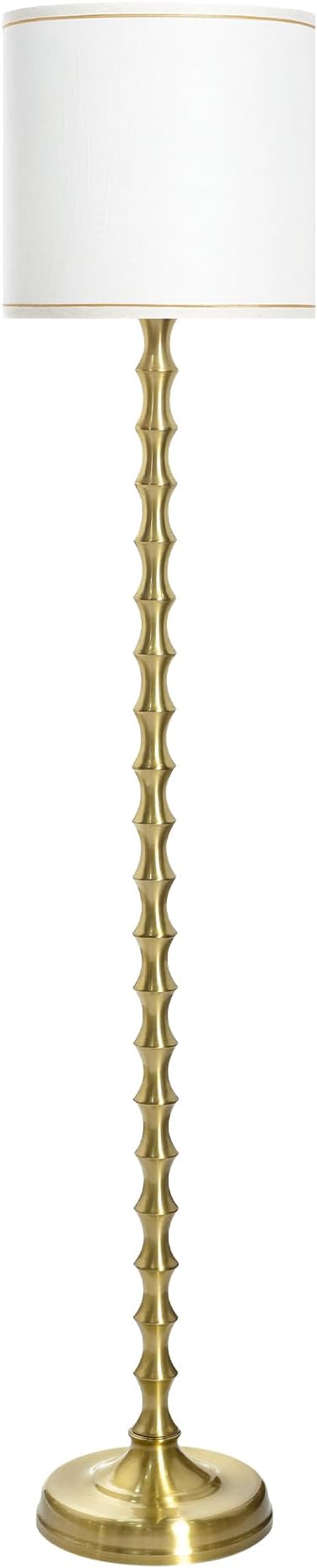 64.5''Gold Floor Lamp, Modern Tall Standing Lamp with Gold Finish and White Lampshade for Living Room, Bedroom, Office, Dining Room, Corner Lighting