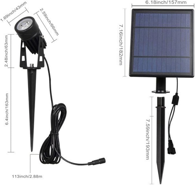 ibasenice Solar Lawn Lamp LED Lighting Tool Warm Light 3000k Waterproof In-ground Landscape Light Garden Decorative Outdoor Ground Plug for Patio Lawn