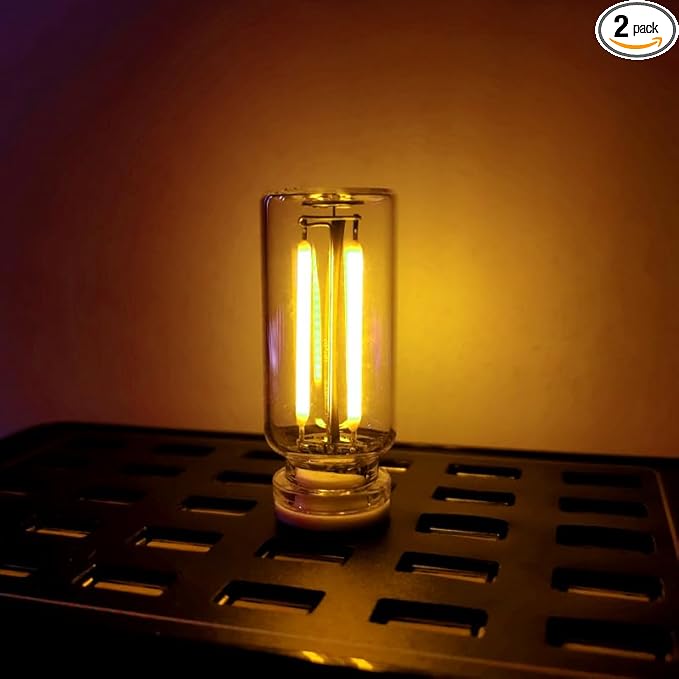 2Pcs USB Retro Car Lamp, Dimmable Touch-Control LED Car Interior Atmosphere Lights, USB Powered Night Lamps, Mini Glass Bottle Night Light Touch Control Vehicle Interior Decor Retro Lamp (Yellow)
