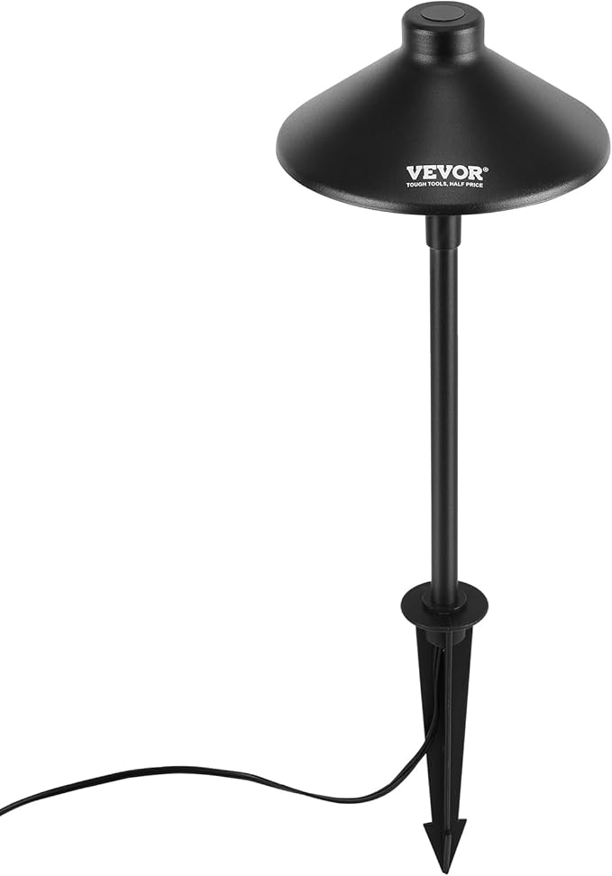 VEVOR 8 Pack Low Voltage Landscape Path Lights, 3W 210LM 12V-24VAC/DC Outdoor LED Pathway Lighting, 3000K Warm White Walkway Lights with Quick Connectors, IP66 Waterproof for Yard Garden Sidewalk