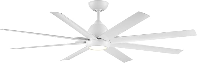 WAC Lighting Mocha XL 8-Blade Aluminum Smart Ceiling Fan in Brushed Nickel