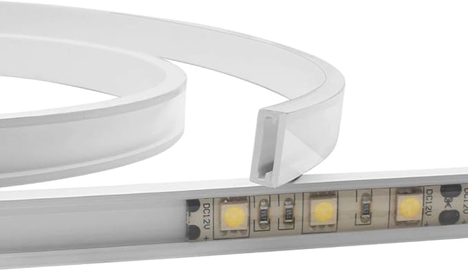 Silicone LED Channel System, NEON Tube for 10mm DIY LED Rope Light Strip, Aluminum Profile New Substitutes, Waterproof IP67,13x5mm 16.4FT/5M Suit for Indoor Outdoor Flexible LED Light Strip Lighting