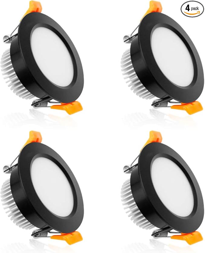 YGS-Tech 2 Inch LED Recessed Lighting, Dimmable Downlight 3W(35W Halogen Equivalent), CRI80, 5000K Daylight White Ceiling Light with LED Driver(4 Pack)