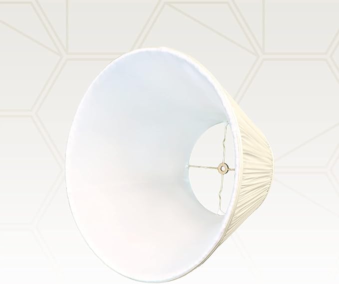 Royal Designs Deep Empire Gather Pleat Basic Lamp Shade, Beige, 9 x 16 x 12.25