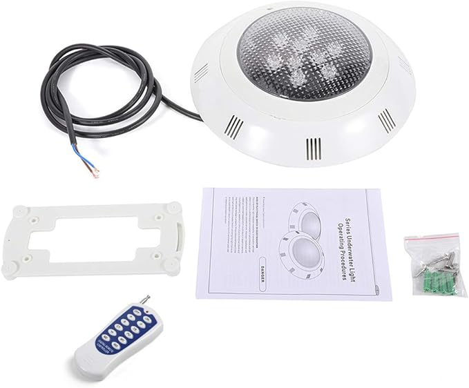 Eapmic 12V 24W Pool Light Underwater Color-Change LED Lights RGB IP68 with Remote (24W)