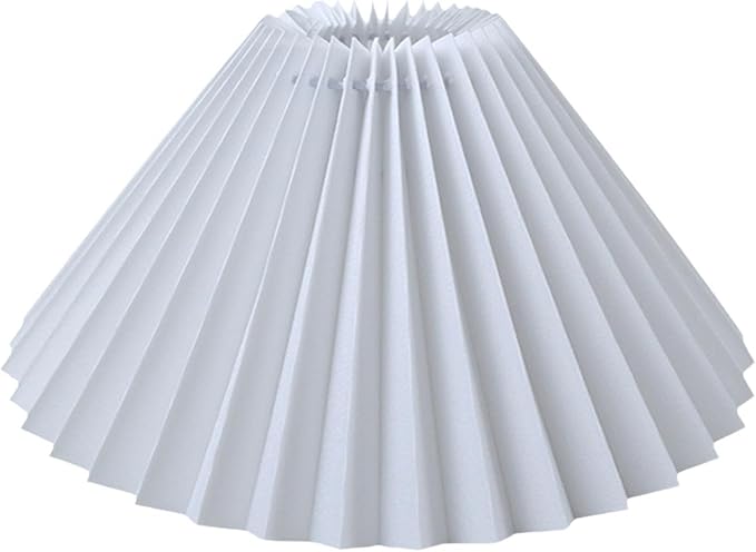 Pleated Table Lamp Shade Replacement Home Decor Lighting Fixtures Light Cover Floor Lamp Shade for Office, White