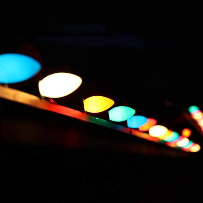 C7 Christmas String Lights-25ft Ceramic Vintage Multicolor Lights with 27 Colorful Incandescent Bulbs (2 Spare), Outdoor String Lights for Party Backyard Christmas Wedding