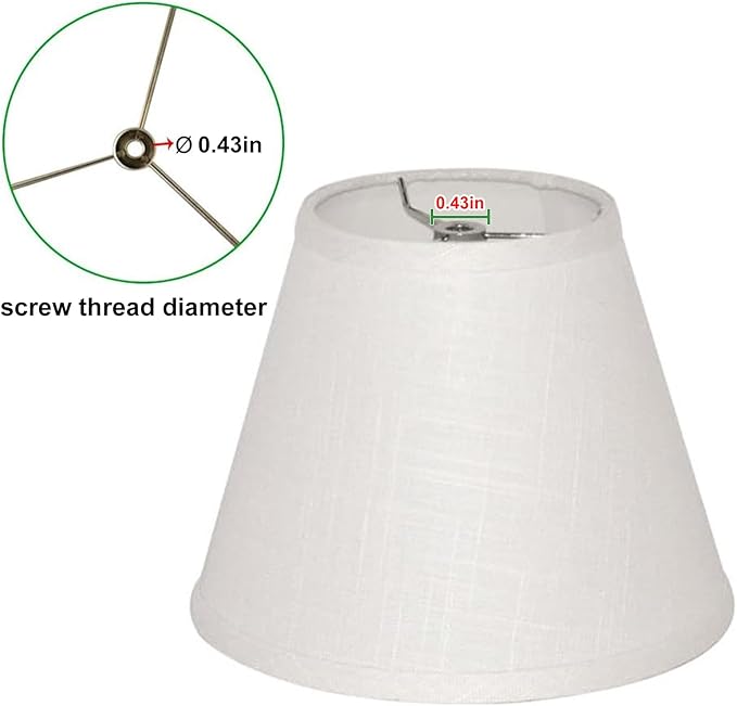 Tootoo Star Barrel White Small Lamp Shade for Table Floor Lamps Replacement, 6x10x7.5 Inch, Fabric Cloth, Spider Model (white)