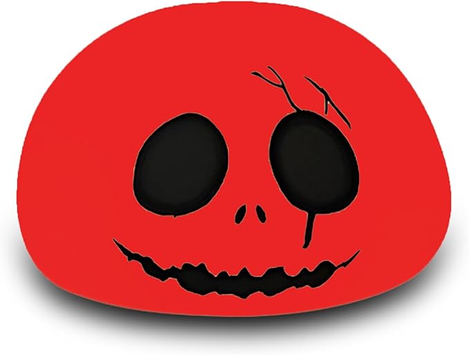 Cute Creative Christmas Skeleton Face Silicone Tap Light - Battery Powered, Multi-Color Changing, Safe and Soft for Indoor Holiday Decoration (White Skellington)