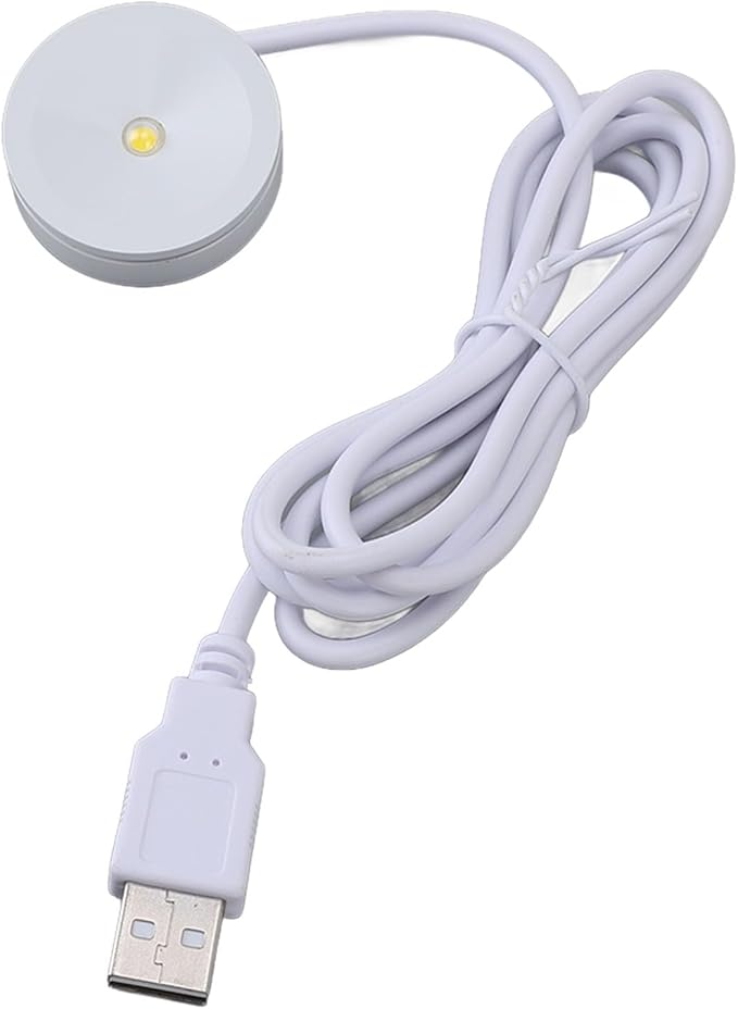 Diydeg Mini LED Spotlight, 2pcs Aluminum USB 5V LED Spotlight Accent Lights with 4.3ft Cable, Small LED Spot Light for Painting Picture Plants Jewelry Showcase Model Display Shelves