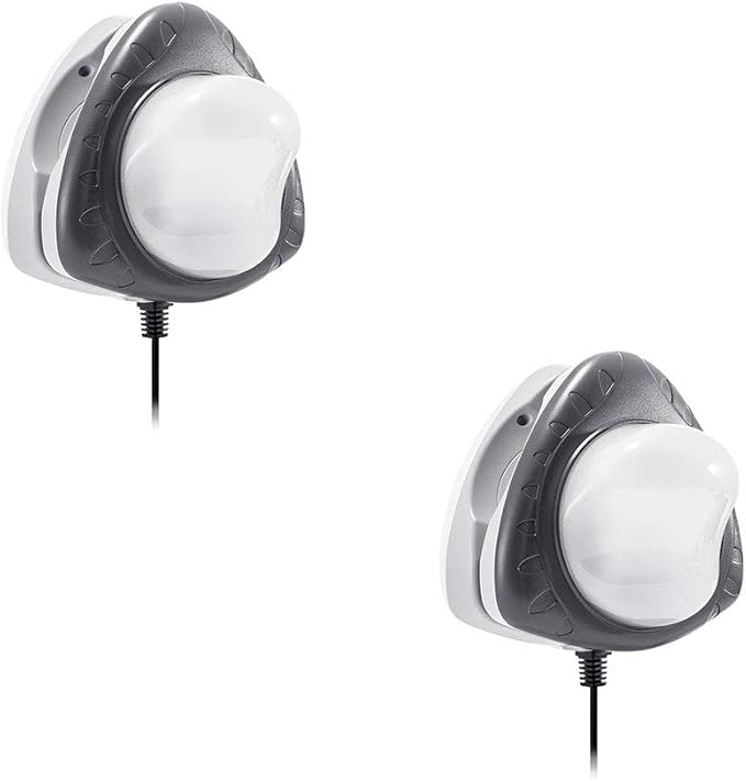 Caravan Intex Above Ground Underwater LED Magnetic Swimming Pool Wall Light (2 Pack)