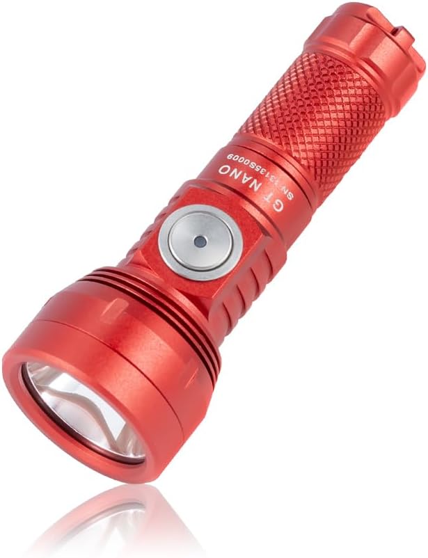 LUMINTOP GT Nano 3.0 Keychain Flashlight 700 Lumens Mini Flashlight 400 Meters Beam Distance Built-in USB-C Charging 10280 Li-ion Battery (Red)