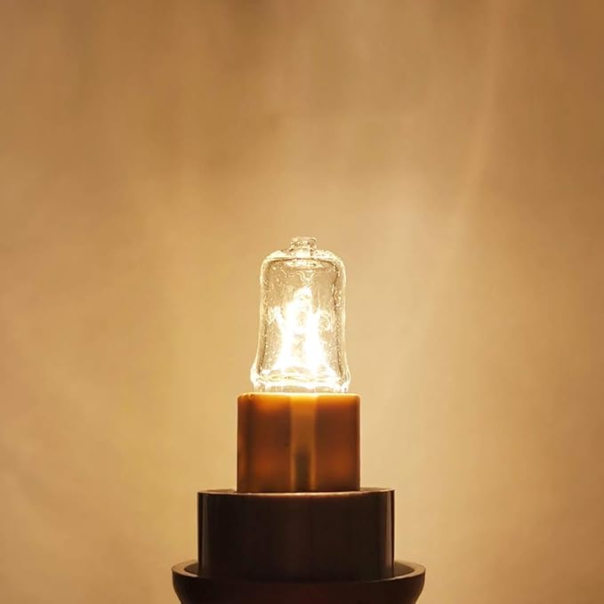 G9 Halogen Bulb 40W 120V T4 JCD Type G9 Base 2 Pin Light Bulb for Range Hood Lights, Bathroom Light Bulbs, Microwave Ovens Candle Warmer Light Bulbs, Dimmable Warm White (Pack of 12)