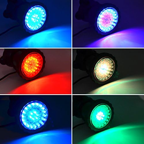 iMeshbean Submersible Led Pond Lights, 36-LEDs Underwater Pool Fountain Waterfall Lights RGB Color Changing Lamp with Remote Control (1-Light)