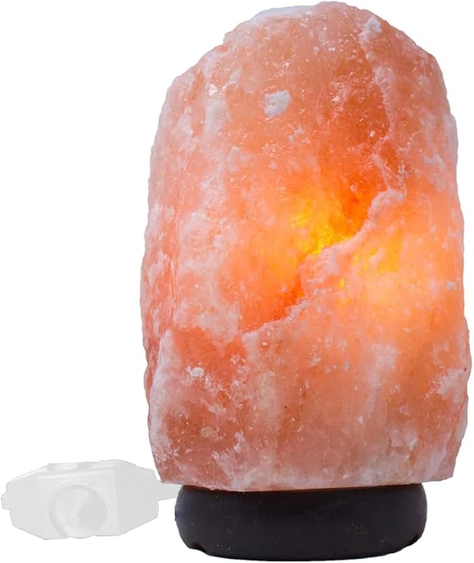 Himalayan Salt Lamp Cord White, 6ft with Dimmer Switch, Replacement Cord with 3.34 Inch Base, 6 15W E12 Bulbs