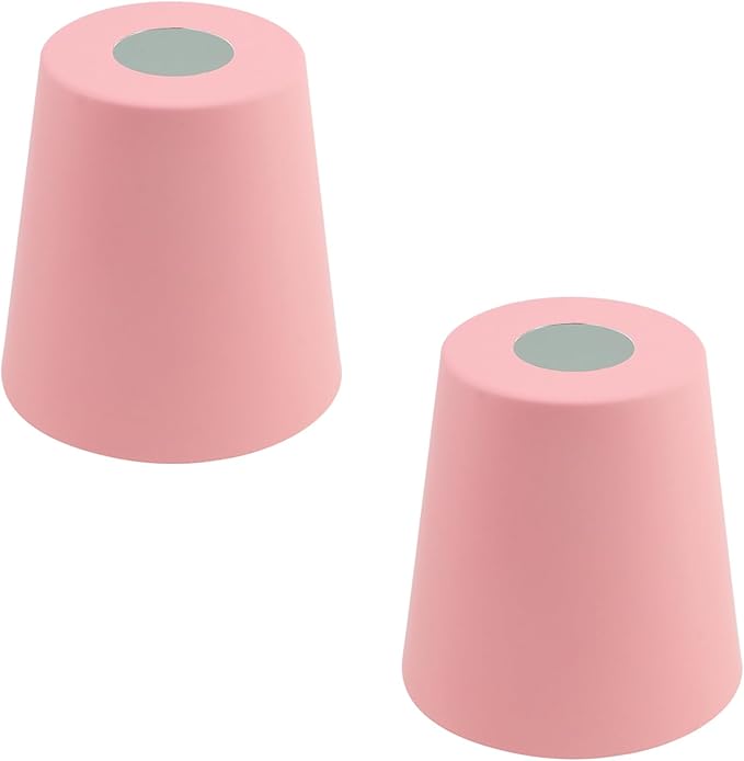 MY MIRONEY 2PCS Pink Barrel Metal Lampshade Hardware E27 Industrial Pendant Light Shade Vintage Chandelier Lamp Shades Cone Bulb Guard Table Desk Lamp Cover, 5.04" Height