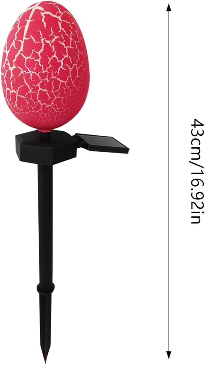 Easter Egg Lights Outdoor, Waterproof Solar Garden Lights for Easter Decorations, Garden Layout Night Light Wall Lamps Easter Ambient Light Decor for Courtyard Patio Yard Pathway Lawn Office (A)