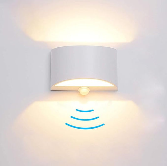 SERDEN LED Hardwired Motion Sensor Light Indoor Wall Sconce, Motion Sensor Wall Light Indoor Sconce Wall Aluminum Modern Wall Sconce for Living Room Hallway Stair 7W Warm White(Not Battery Operated)
