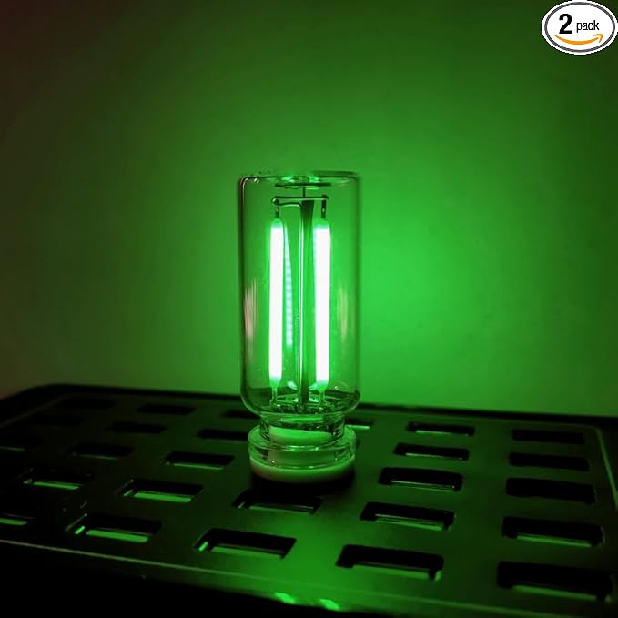 2Pcs USB Retro Car Lamp, Dimmable Touch-Control LED Car Interior Atmosphere Lights, USB Powered Night Lamps, Mini Glass Bottle Night Light Touch Control Vehicle Interior Decor Retro Lamp (Green)