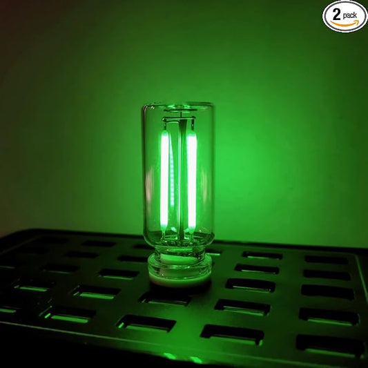 2Pcs USB Retro Car Lamp, Dimmable Touch-Control LED Car Interior Atmosphere Lights, USB Powered Night Lamps, Mini Glass Bottle Night Light Touch Control Vehicle Interior Decor Retro Lamp (Green)