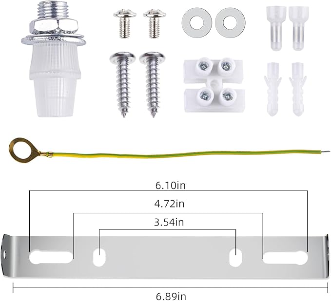 Arturesthome 7" White Ceiling Plate Light Kit Rewind Single Hole with Hardware,Ceiling Canopy for Pendant Lighting or Chandelier,Universel Canopies/Screw Fixing on Both Sides