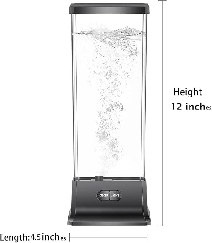 COLORLIFE Electric Jellyfish Tank Table Lamp with Color Changing Light Gift for Kids Men Women Home Deco for Room Mood Light for Relax(Black)