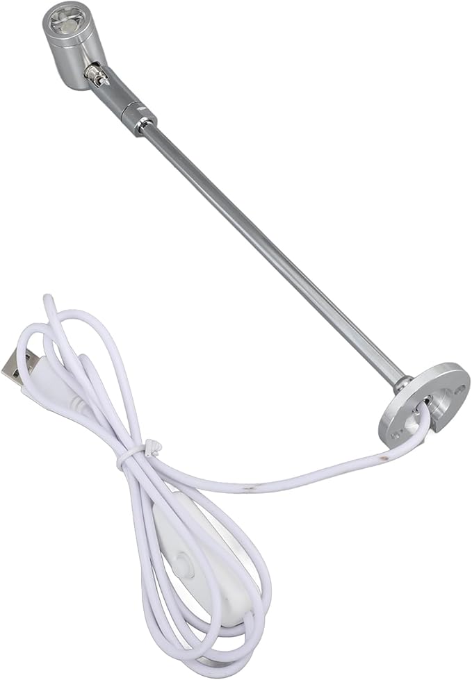 Garosa LED Standing Cabinet Spotlight USB Powered Modern Design Display Gallery Showroom Adjustable Heat Dissipation White Light Spotlight for Retail Store Museum Exhibition