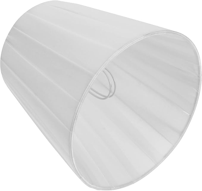Clip on Lampshade Cloth Lamp Cover for Bedroom Table Floor Lamps Portable Pleated Lamp Shade with Bulb Clip White 5.51X4.92X3.54In