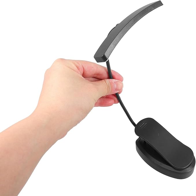Healifty Clip-on LED Music Stand Light for Piano with Black Clamp, Eye-Care LED Desk Lamp for Students, Portable Piano Practice Light, Adjustable Clip-on Music Lamp