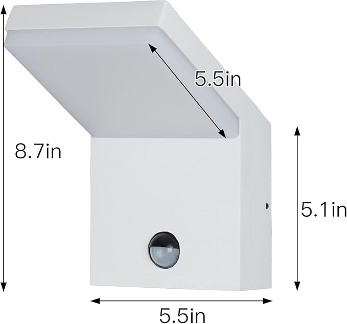 Lustrlach Motion Sensor Outdoor Light Fixtures Wall Mount,Exterior Wall Sconce, Porch Light, Garage Lights, Waterproof Motion Lights for Outside,Garden, Front Door
