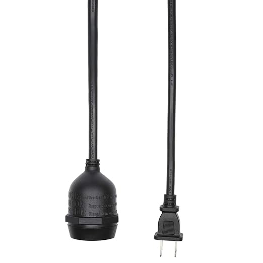 5ft 1-Socket Mini Pendant Light, Heavy Duty Weatherproof Patio String Lights, E26/E27 Hanging Ceiling Lamp Kit, for Bistro Bar Kitchen Backyard and Industrial Vintage DIY (Thick Wire No Bulb)