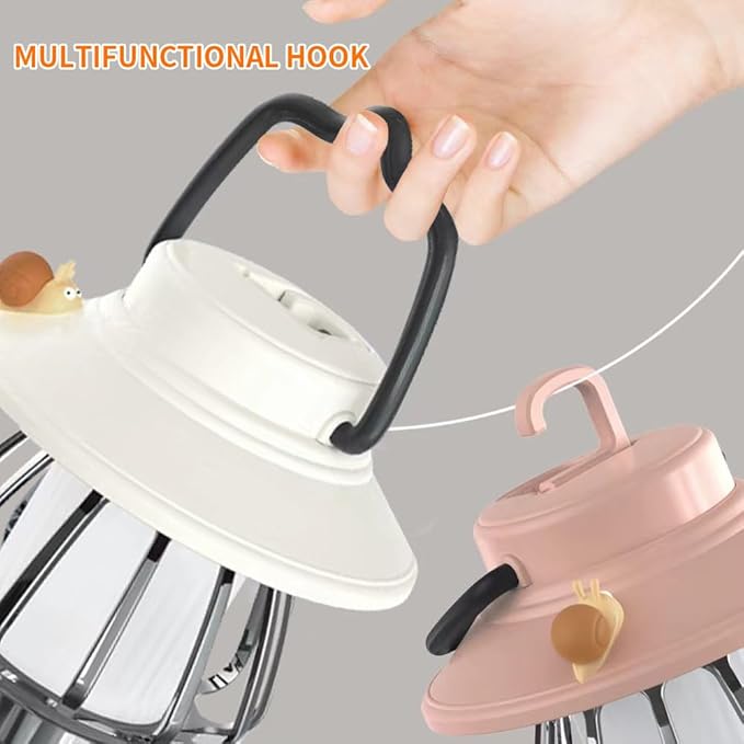 LED Rechargeable Retro Horse Lamp, Outdoor Cute Camping Light, Portable Mini Snail Horse Lamp with 3-Mode Dimmable Light Intensity and Memory Function