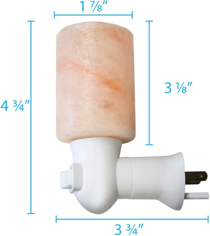 AULTRA Salt Lamp Night Light with Himalayan Natural Crystal Salt Color Lights - UL Listed Plug for Lighting Bedrooms Or Bathrooms (2-Pack)