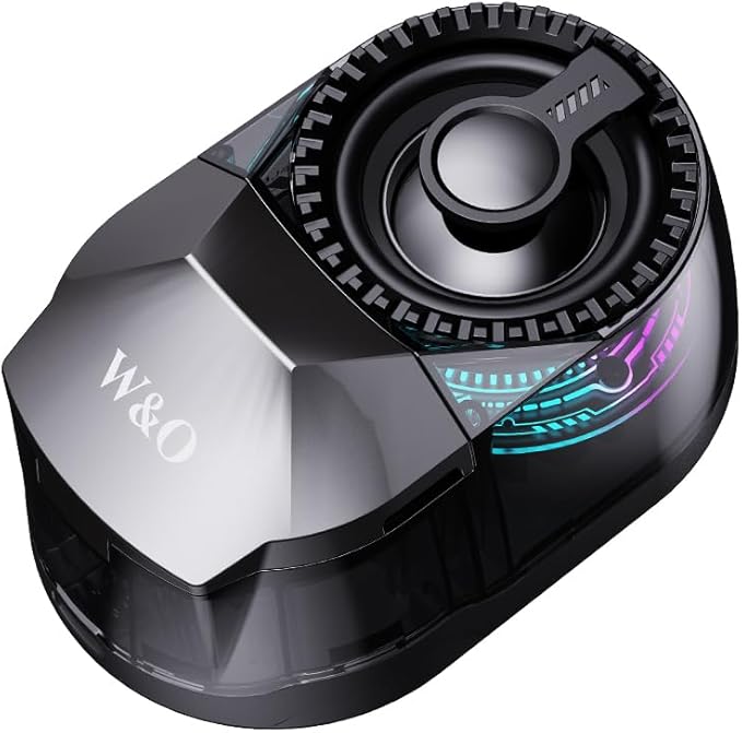 Magnetic Bluetooth Speaker with Wireless Earbuds, Portable Mini Speaker with RGB Lights, Bluetooth 5.4, Magnetic Mount, Pocket Size for Outdoor Sports (Black)