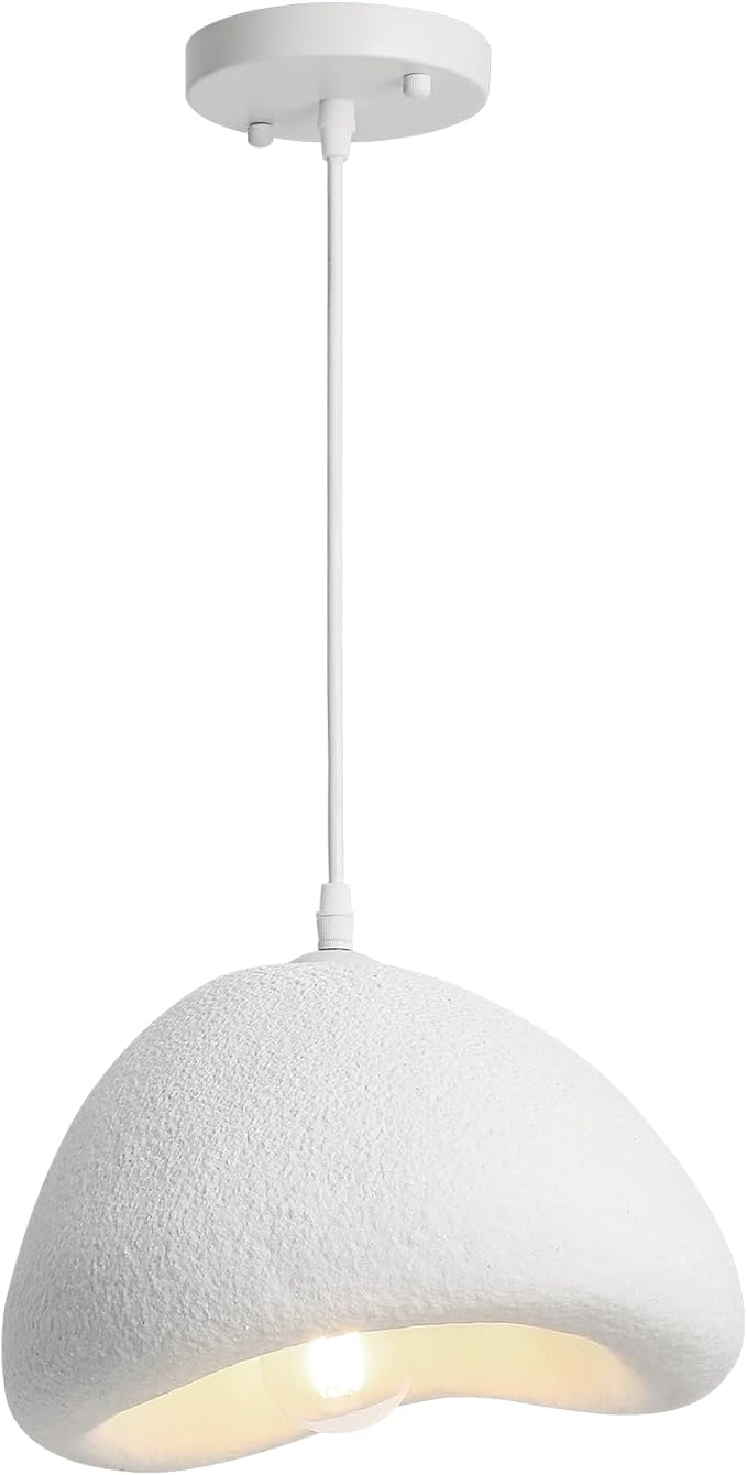WILON 11.8'' Wabi Sabi Pendant Light, Modern Pendant Lights Kitchen Island Lighting, Dining Room Light Fixtures Over Table, Unique Pendant Light for Sink Bar Restaurant Bedroom Hallway Entryway