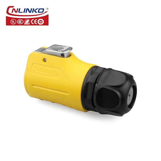 CNLINKO LP-20 Industrial Waterproof Connector IP68 Circular Connector Quick Plugging Aviation Connector Anti-Interference Shell Fast Release Connector M20 2-12 Pin Flange Socket (3 Pin)