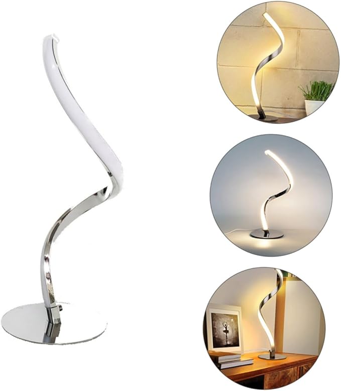POPETPOP 1pc Touch Dimmable Led Desk Lamp Nightstand Light Eye-Caring Warm Glow for Bedside Reading and Makeup Us Plug Modern Design for Bedroom and Nursery