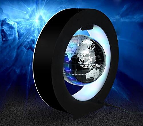 Levitation Floating Globe 4inch Rotating Magnetic Mysteriously Suspended In Air World Map Home Decoration Crafts Fashion Holiday Gifts (White)