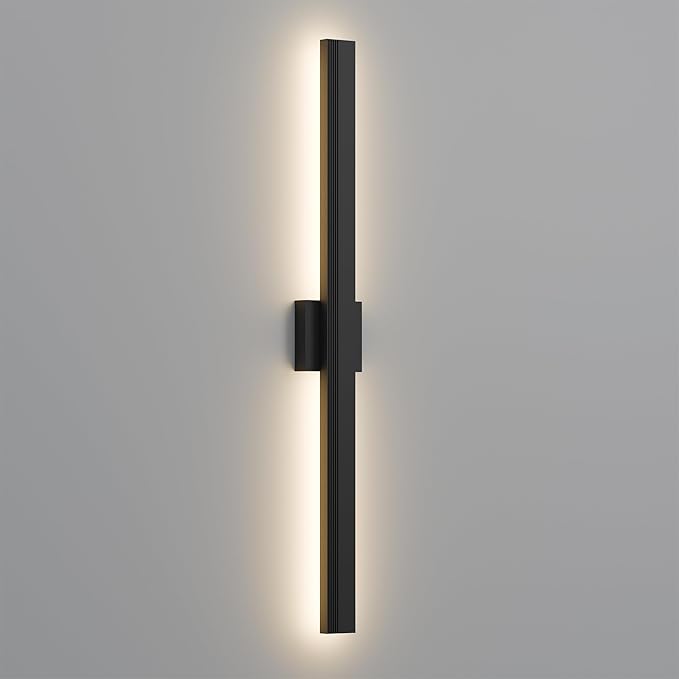 LamQee 39.4 In Aluminum Long Outdoor Wall Light, 3000K 2500LM Integrated LED Waterproof IP65, Linear Modern Exterior Lighting Fixtures Wall Mount Outside Sconce for House Porch Patio Garage Front Door